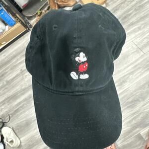 Mickey Mouse Hat  Adult Disney Black Baseball Cap Adjustable One Size